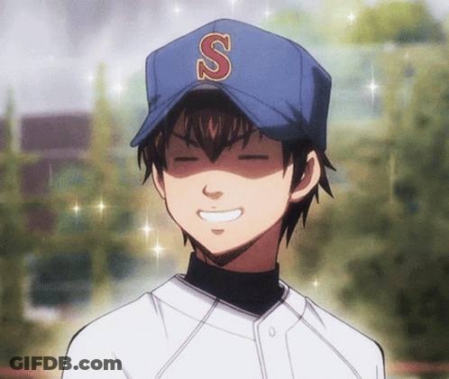 Baseball Player With S Cap GIF