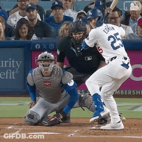 A Baseball Player With The Name Edman On His Jersey GIF