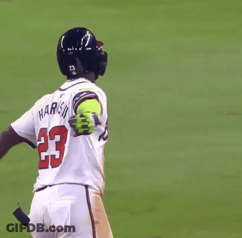 A Baseball Player With The Name Harrison On His Jersey GIF