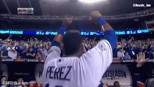 A Baseball Player With The Name Perez On His Back GIF