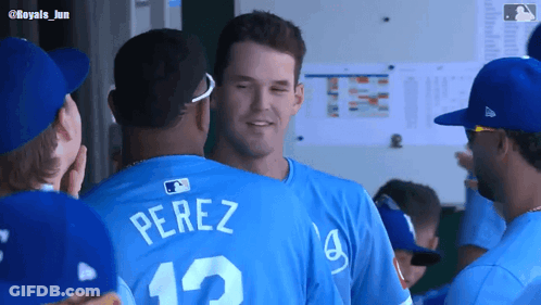 A Baseball Player With The Name Perez On His Back GIF