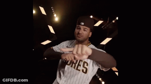 A Baseball Player With The Name Trent Graham Written On The Back Of His Jersey GIF