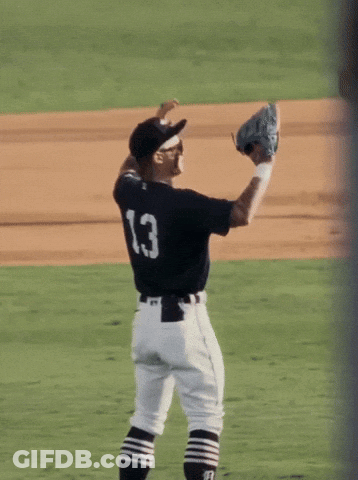 A Baseball Player With The Number 1.3 On His Back GIF