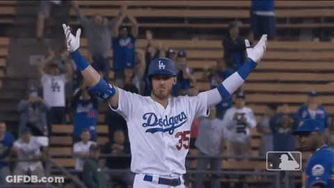 A Baseball Player With The Number 1 On His Back GIF