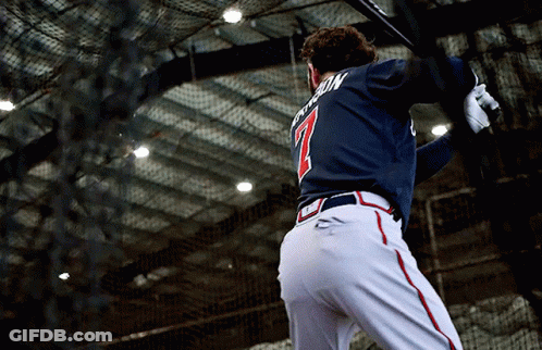 A Baseball Player With The Number 1 On The Back Of His Shirt GIF