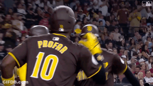 A Baseball Player With The Number 10 On The Back Of His Shirt GIF