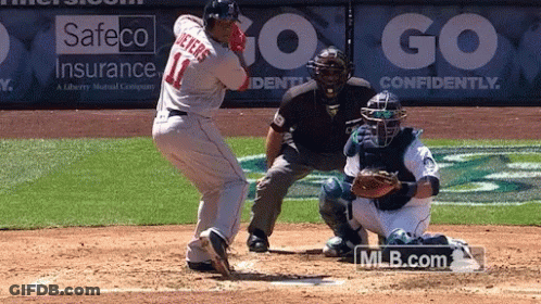 A Baseball Player With The Number 11 On His Jersey GIF