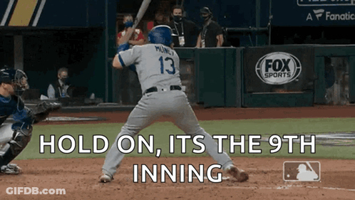 A Baseball Player With The Number 13 On His Jersey Is About To Swing His Bat GIF