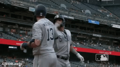 A Baseball Player With The Number 13 On His Shirt GIF