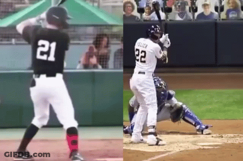 A Baseball Player With The Number 21 On The Back Of His Jersey GIF