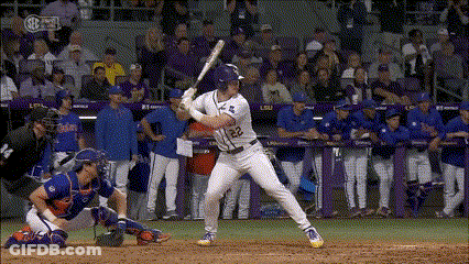 Baseball Player With Number 22 Bats GIF