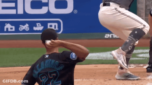 A Baseball Player With The Number 22 On The Back Of His Shirt GIF