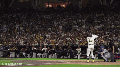 A Baseball Player With The Number 23 On His Back GIF
