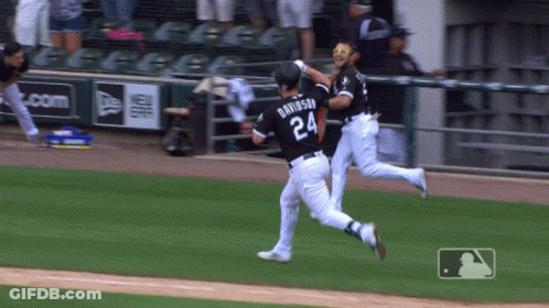 A Baseball Player With The Number 24 On His Back Is Running On The Field GIF