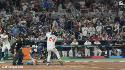 A Baseball Player With The Number 24 On His Shirt GIF