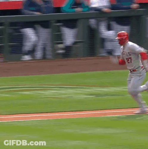 A Baseball Player With The Number 27 On His Shirt GIF