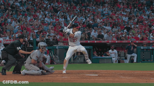 A Baseball Player With The Number 27 On The Back Of His Shirt GIF