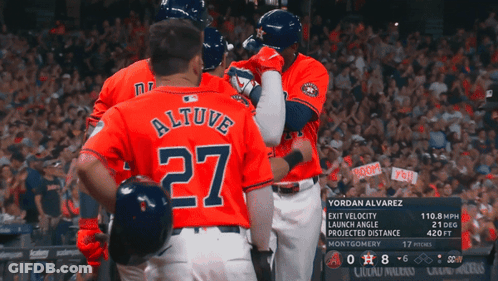A Baseball Player With The Number 27 On Their Back GIF