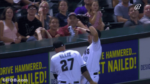 A Baseball Player With The Number 27 On Their Jersey GIF