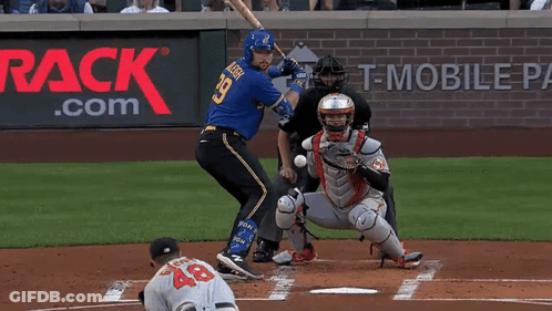 A Baseball Player With The Number 3 On His Jersey GIF