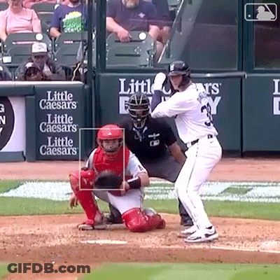 A Baseball Player With The Number 3 On His Jersey Swings At A Pitch GIF