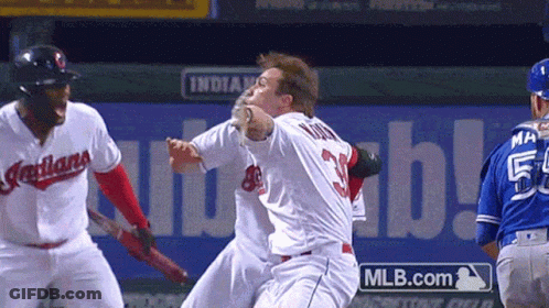 A Baseball Player With The Number 3 On The Back Of His Shirt GIF