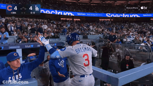 A Baseball Player With The Number 3 On The Back Of His Shirt GIF