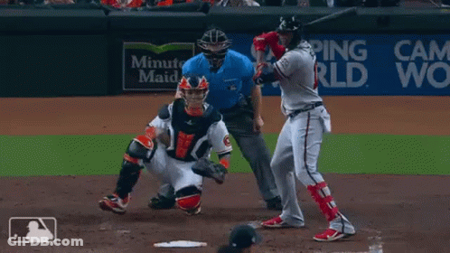 A Baseball Player With The Number 4 On His Shirt Is Talking To A Referee GIF