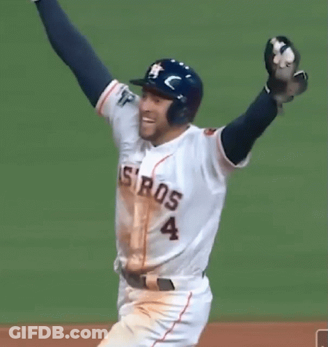 A Baseball Player With The Number 4 On His Uniform GIF