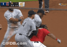 A Baseball Player With The Number 4 On The Back Of His Shirt GIF