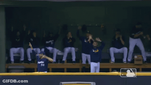 A Baseball Player With The Number 50 On The Back Of His Shirt GIF