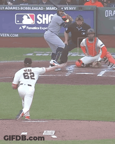 A Baseball Player With The Number 62 On His Shirt GIF