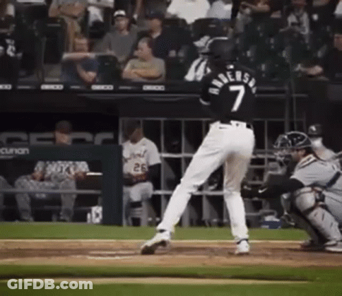 A Baseball Player With The Number 7 On His Back GIF