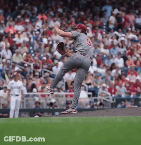 A Baseball Player With The Number 9 On His Back GIF