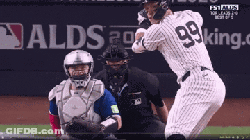 A Baseball Player With The Number 99 On Their Jersey GIF