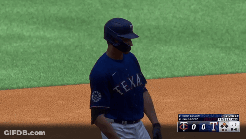 A Baseball Player With The Word Fly On His Jersey GIF
