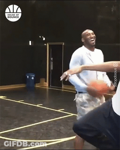 A Basketball Court With The Words Court Of Bounce Written On It GIF