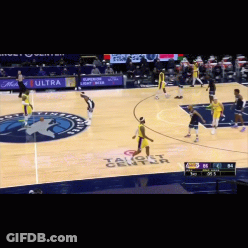 A Basketball Game Being Played At Target Center GIF