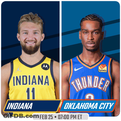 A Basketball Game Between Indiana And Oklahoma City GIF