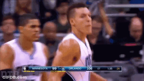A Basketball Game Between Minnesota And Orlando Is Being Played GIF