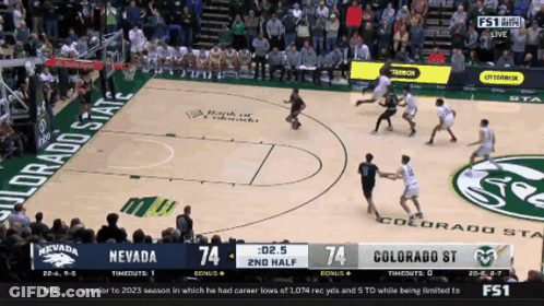 A Basketball Game Between Nevada And Colorado St GIF
