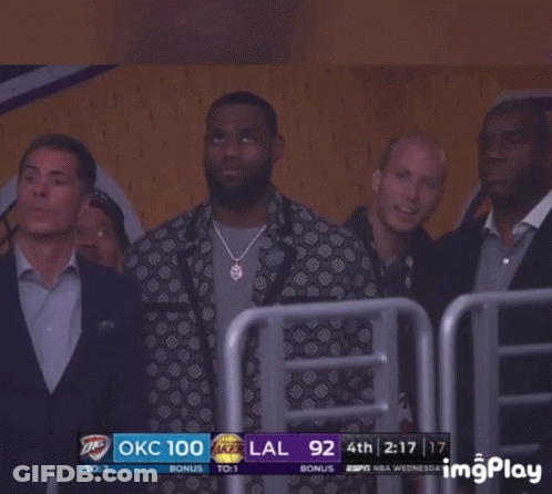 A Basketball Game Between Okc 100 And Lal 92 GIF