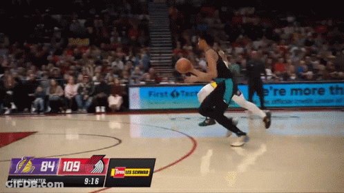 A Basketball Game Between The Lakers And The Grizzlies GIF