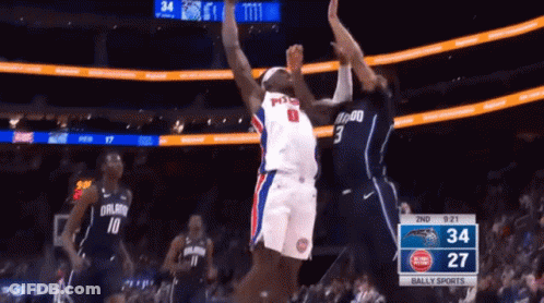 A Basketball Game Between The Orlando Magic And The Miami Heat Is Underway GIF