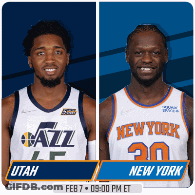 A Basketball Game Between Utah And New York Is Scheduled For February 7Th GIF