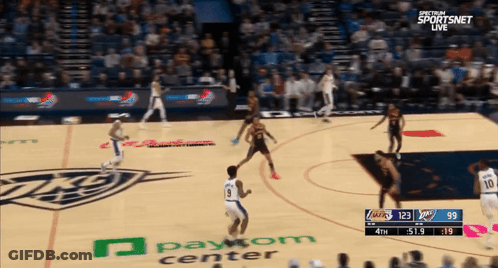 A Basketball Game Is Being Broadcast On Spectrum Sportsnet Live GIF