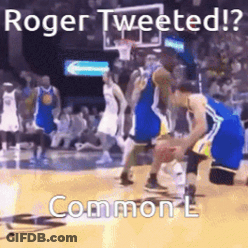 A Basketball Game Is Being Played And Roger Tweeted GIF