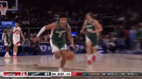 A Basketball Game Is Being Played And The Score Is 61 To 72 GIF
