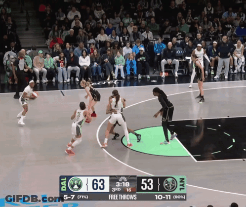 A Basketball Game Is Being Played And The Score Is 63-53 GIF