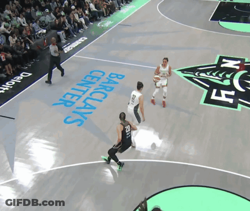 A Basketball Game Is Being Played At The Barclay Center GIF
